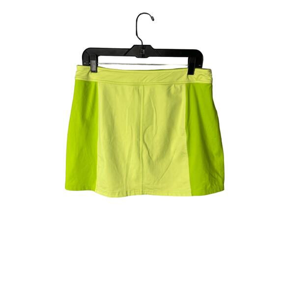 Title Nine two tone light bright green stretch pull on skort pockets women's med - Picture 1 of 6